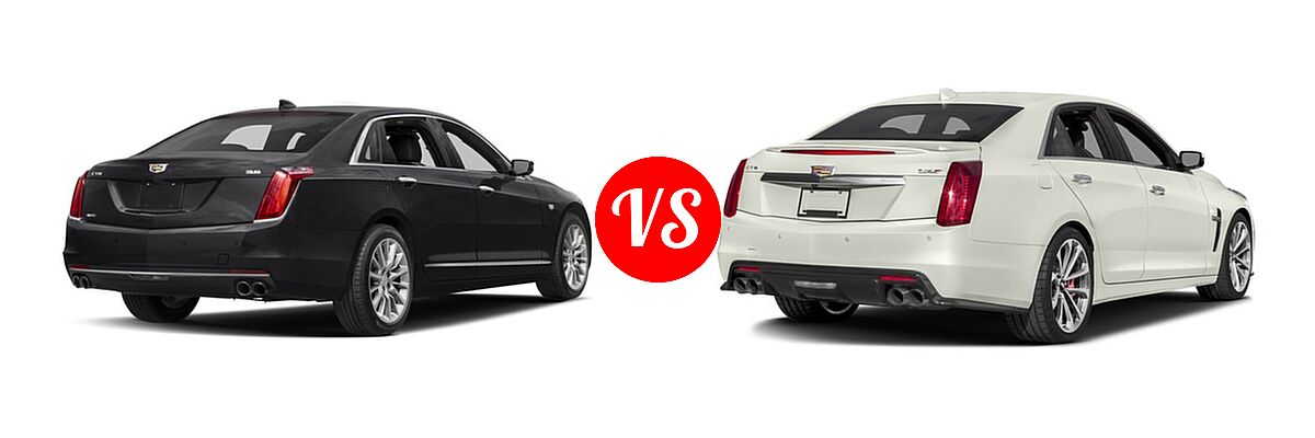 2016 Cadillac CT6 Sedan AWD / Luxury AWD / Platinum AWD / Premium Luxury AWD / RWD vs. 2016 Cadillac CTS-V Sedan 4dr Sdn - Rear Right Comparison