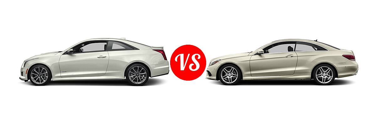 2016 Cadillac ATS-V Coupe 2dr Cpe vs. 2016 Mercedes-Benz E-Class Coupe E 400 - Side Comparison