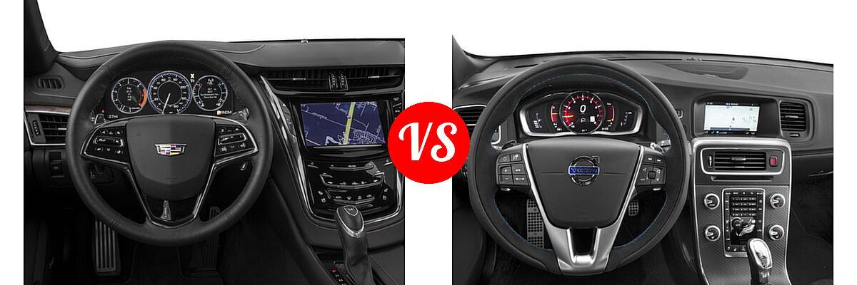 2016 Cadillac CTS V-Sport Sedan V-Sport RWD vs. 2016 Volvo S60 T6 Polestar Sedan T6 Polestar - Dashboard Comparison