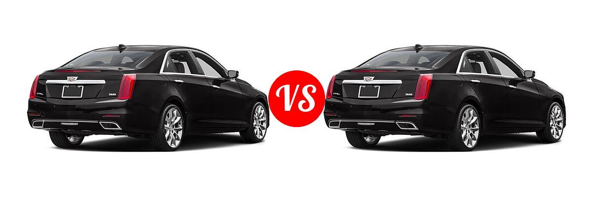2016 Cadillac CTS V-Sport Sedan V-Sport RWD vs. 2016 Cadillac CTS V-Sport Premium Sedan V-Sport Premium RWD - Rear Right Comparison