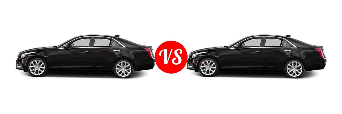 2016 Cadillac CTS V-Sport Sedan V-Sport RWD vs. 2016 Cadillac CTS V-Sport Premium Sedan V-Sport Premium RWD - Side Comparison