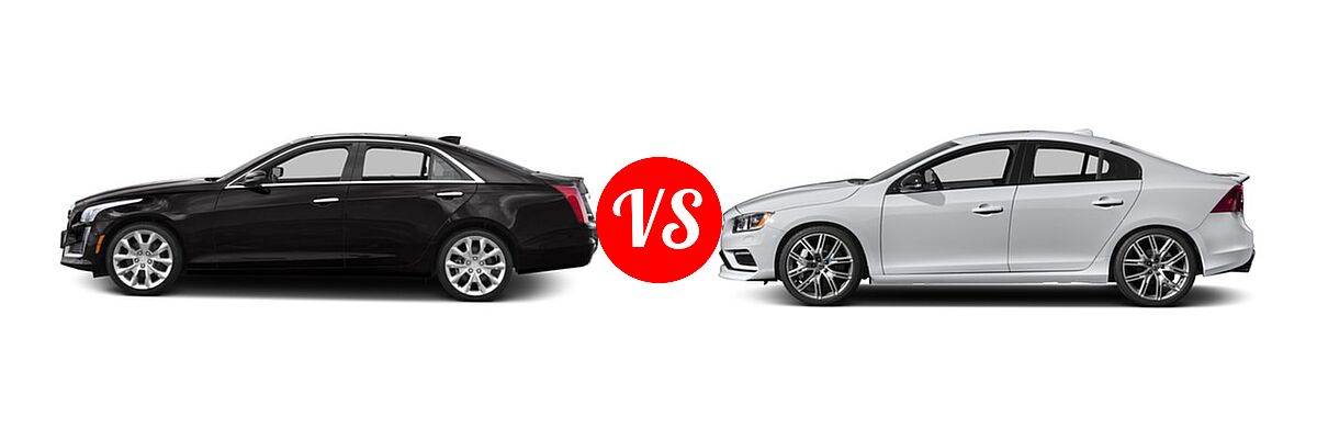 2016 Cadillac CTS V-Sport Premium Sedan V-Sport Premium RWD vs. 2016 Volvo S60 T6 Polestar Sedan T6 Polestar - Side Comparison