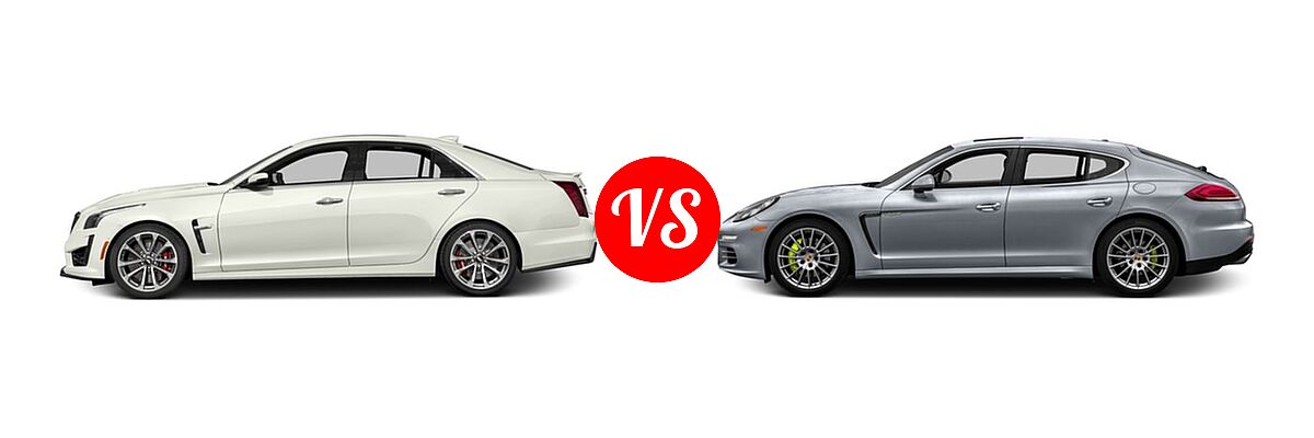 2016 Cadillac CTS-V Sedan 4dr Sdn vs. 2016 Porsche Panamera Sedan Hybrid S E-Hybrid - Side Comparison