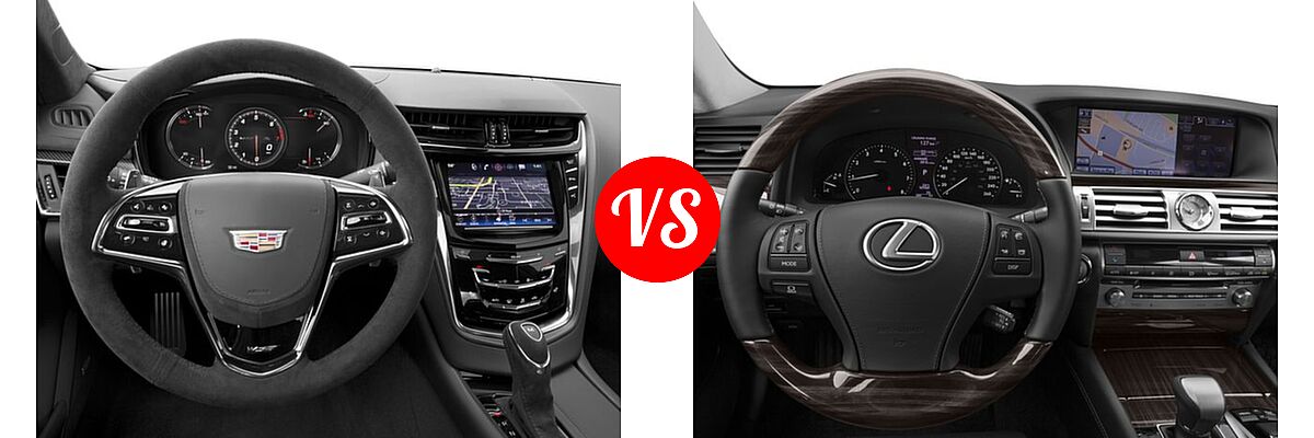 2016 Cadillac CTS-V Sedan 4dr Sdn vs. 2016 Lexus LS 600h L Sedan 4dr Sdn Hybrid - Dashboard Comparison