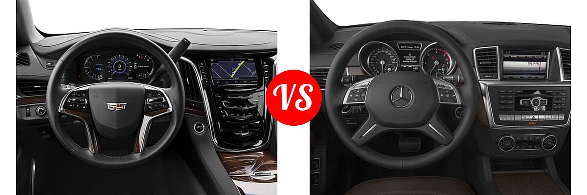2016 Cadillac Escalade SUV Premium Collection vs. 2016 Mercedes-Benz GL-Class SUV Diesel GL 350 BlueTEC - Dashboard Comparison