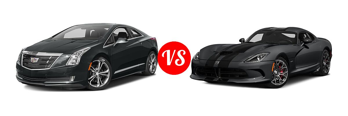 2016 Cadillac ELR Coupe 2dr Cpe vs. 2016 Dodge Viper Coupe ACR / GT / GTC / GTS / SRT - Front Left Comparison