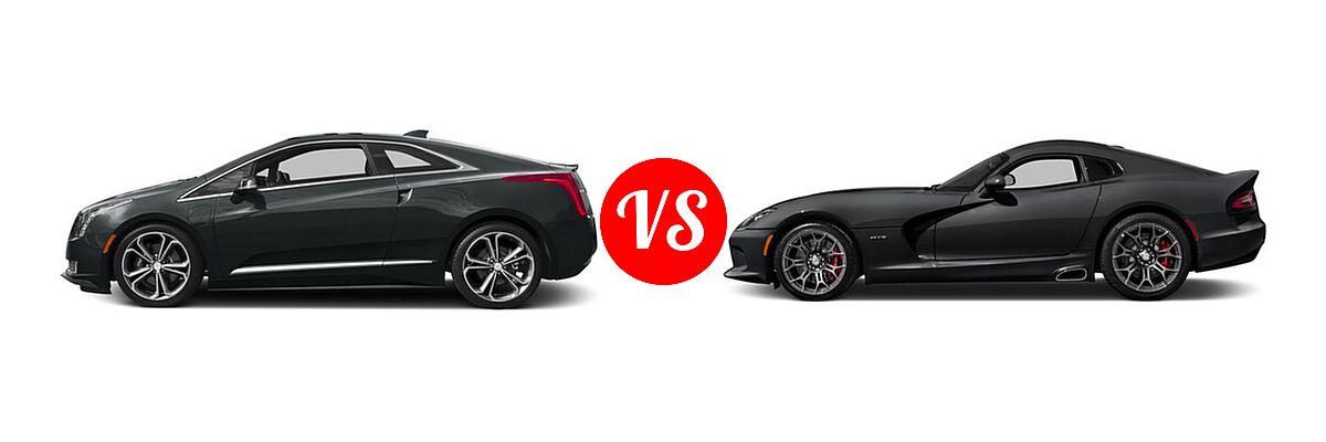 2016 Cadillac ELR Coupe 2dr Cpe vs. 2016 Dodge Viper Coupe ACR / GT / GTC / GTS / SRT - Side Comparison