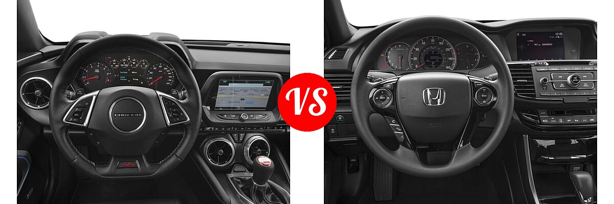 2016 Chevrolet Camaro Coupe SS vs. 2016 Honda Accord Coupe LX-S - Dashboard Comparison