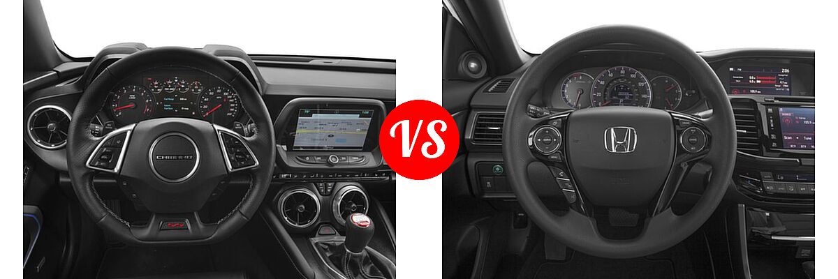 2016 Chevrolet Camaro Coupe SS vs. 2016 Honda Accord Coupe EX - Dashboard Comparison