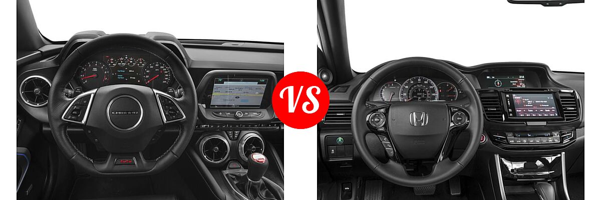 2016 Chevrolet Camaro Coupe SS vs. 2016 Honda Accord Coupe EX-L - Dashboard Comparison
