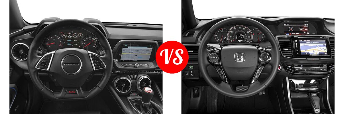 2016 Chevrolet Camaro Coupe SS vs. 2016 Honda Accord Coupe EX-L - Dashboard Comparison