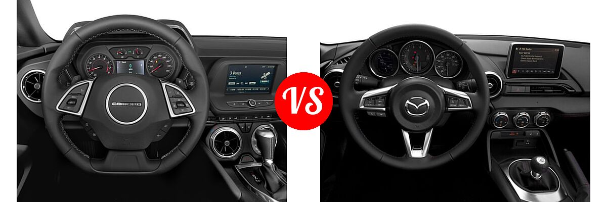 2016 Chevrolet Camaro Convertible LT vs. 2016 Mazda MX-5 Miata Convertible Grand Touring - Dashboard Comparison