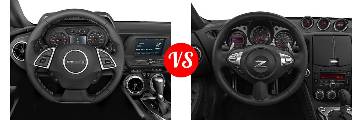 2016 Chevrolet Camaro Convertible LT vs. 2016 Nissan 370Z Convertible 2dr Roadster Auto / Touring / Touring Sport - Dashboard Comparison