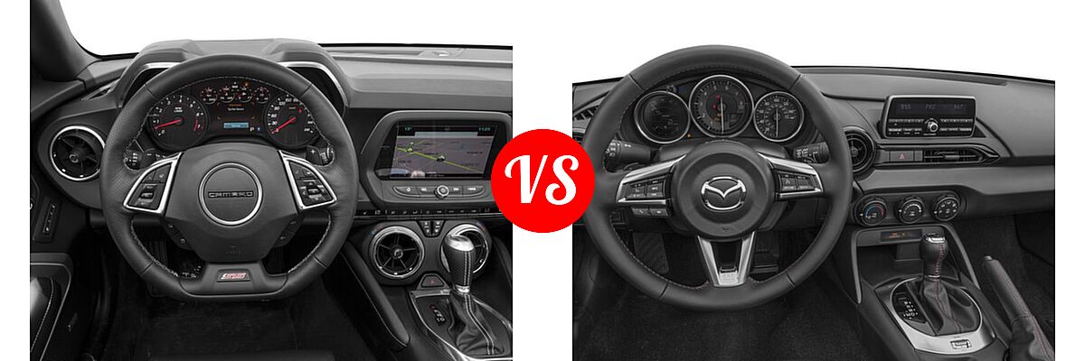 2016 Chevrolet Camaro Convertible SS vs. 2016 Mazda MX-5 Miata Convertible Sport - Dashboard Comparison