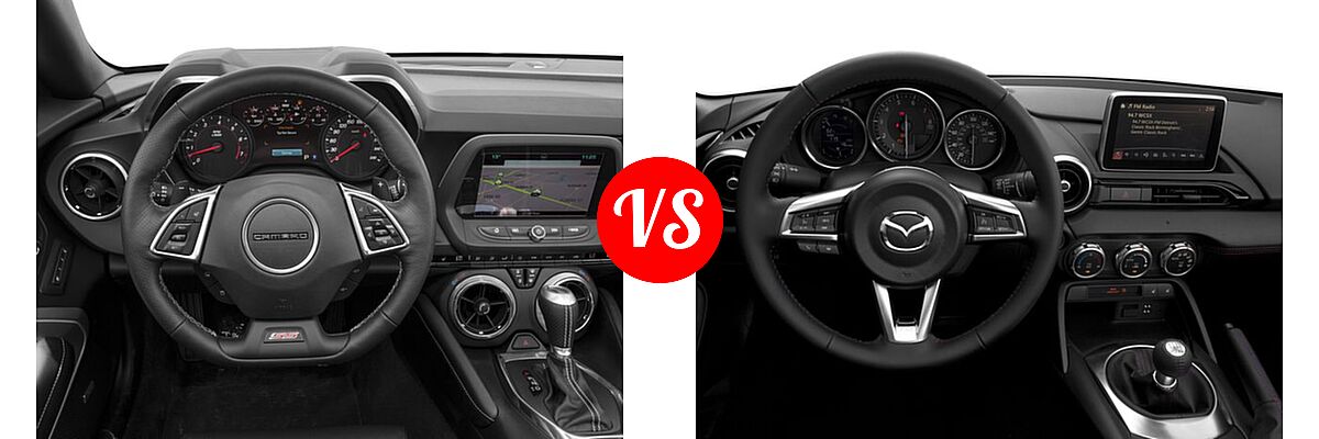 2016 Chevrolet Camaro Convertible SS vs. 2016 Mazda MX-5 Miata Convertible Grand Touring - Dashboard Comparison