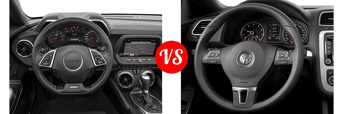 2016 Chevrolet Camaro Convertible SS vs. 2016 Volkswagen Eos Convertible Komfort - Dashboard Comparison