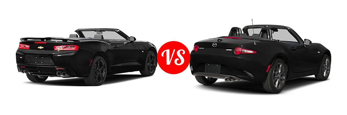 2016 Chevrolet Camaro Convertible SS vs. 2016 Mazda MX-5 Miata Convertible Grand Touring - Rear Right Comparison