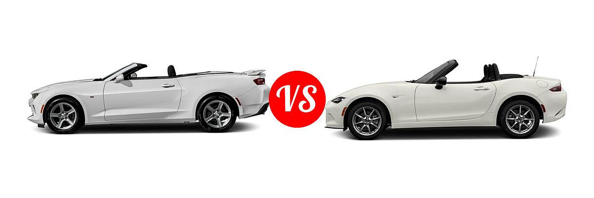 2016 Chevrolet Camaro Convertible LT vs. 2016 Mazda MX-5 Miata Convertible Sport - Side Comparison