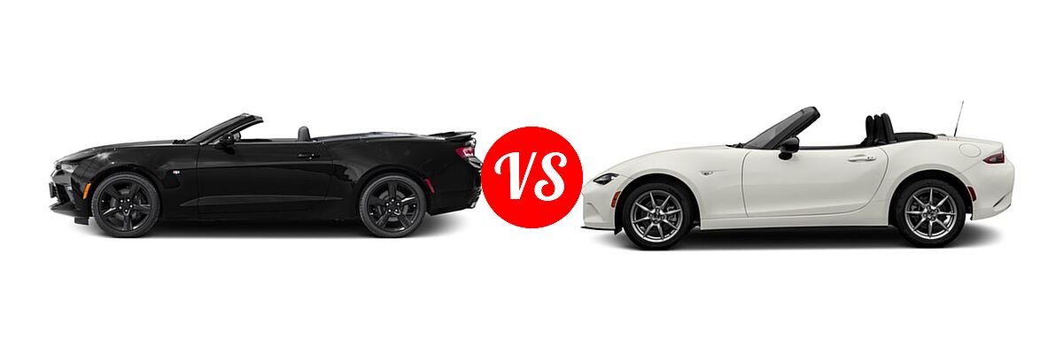2016 Chevrolet Camaro Convertible SS vs. 2016 Mazda MX-5 Miata Convertible Sport - Side Comparison