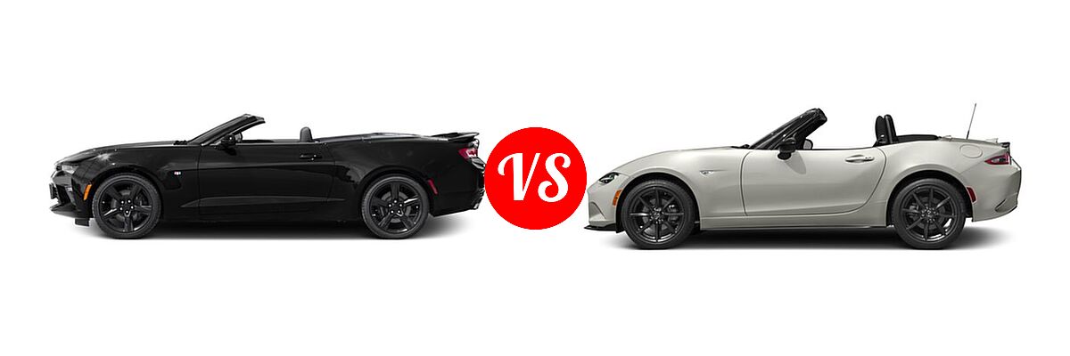 2016 Chevrolet Camaro Convertible SS vs. 2016 Mazda MX-5 Miata Convertible Club - Side Comparison