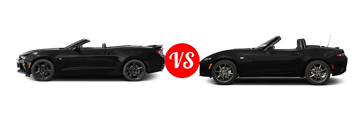 2016 Chevrolet Camaro Convertible SS vs. 2016 Mazda MX-5 Miata Convertible Grand Touring - Side Comparison