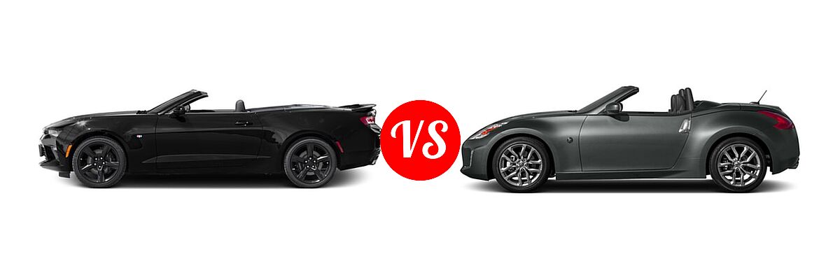 2016 Chevrolet Camaro Convertible SS vs. 2016 Nissan 370Z Convertible 2dr Roadster Auto / Touring / Touring Sport - Side Comparison