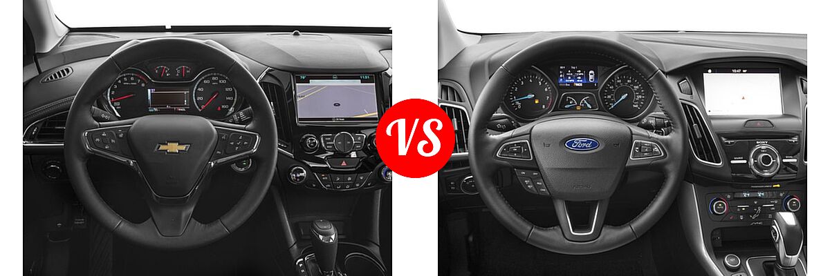 2016 Chevrolet Cruze Sedan Premier vs. 2016 Ford Focus Sedan Titanium - Dashboard Comparison