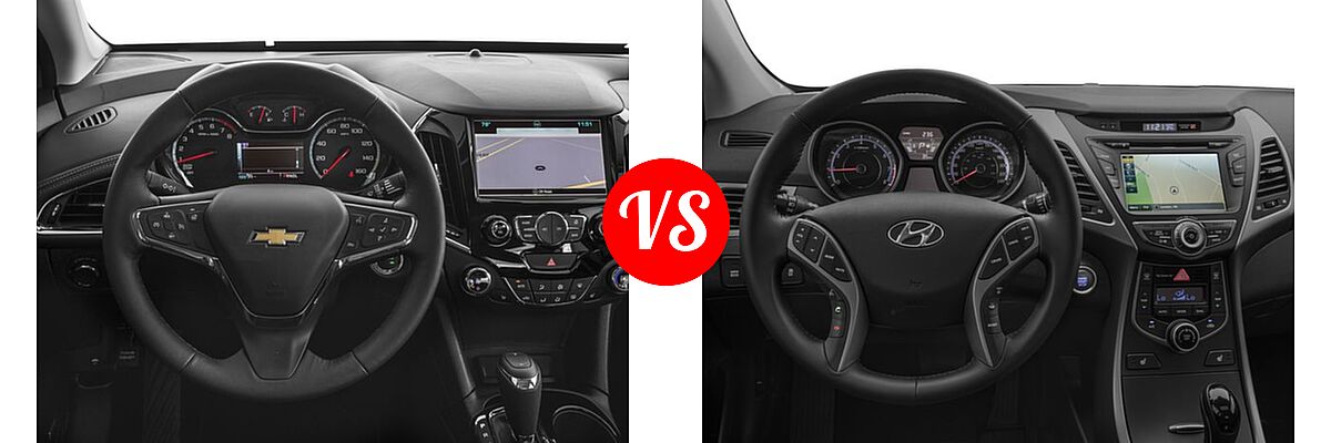 2016 Chevrolet Cruze Sedan Premier vs. 2016 Hyundai Elantra Sedan Limited - Dashboard Comparison