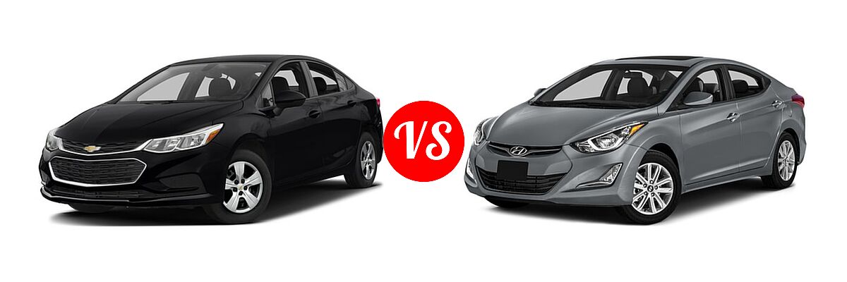 2016 Chevrolet Cruze Sedan L / LS vs. 2016 Hyundai Elantra Sedan SE / Sport / Value Edition - Front Left Comparison