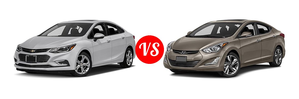 2016 Chevrolet Cruze Sedan Premier vs. 2016 Hyundai Elantra Sedan Limited - Front Left Comparison