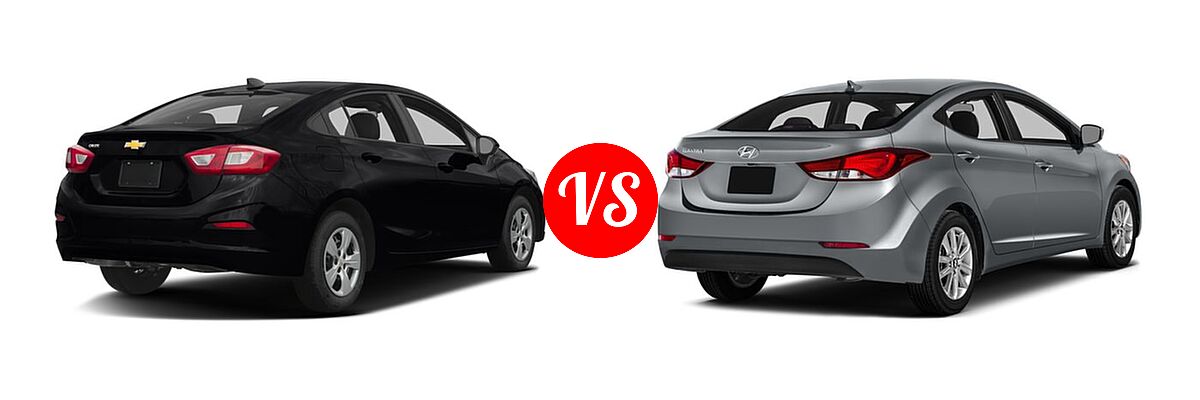 2016 Chevrolet Cruze Sedan L / LS vs. 2016 Hyundai Elantra Sedan SE / Sport / Value Edition - Rear Right Comparison