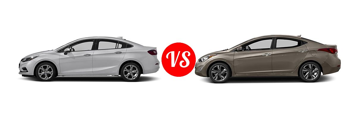 2016 Chevrolet Cruze Sedan Premier vs. 2016 Hyundai Elantra Sedan Limited - Side Comparison