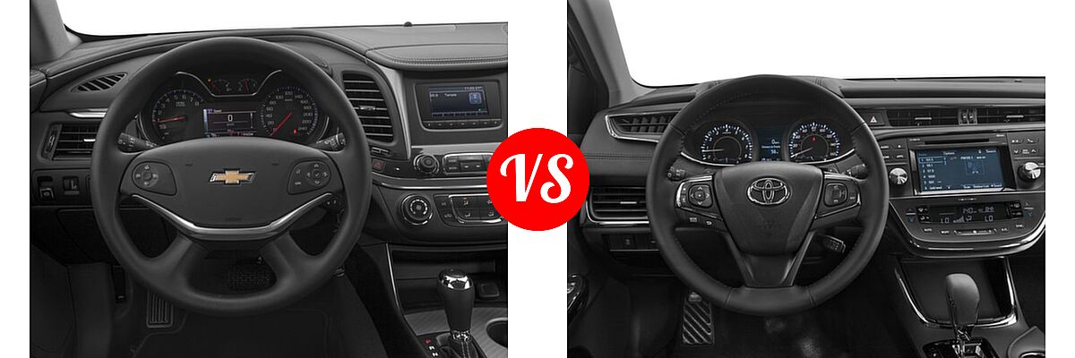 2016 Chevrolet Impala Sedan LS vs. 2016 Toyota Avalon Sedan Touring / XLE / XLE Plus / XLE Premium - Dashboard Comparison