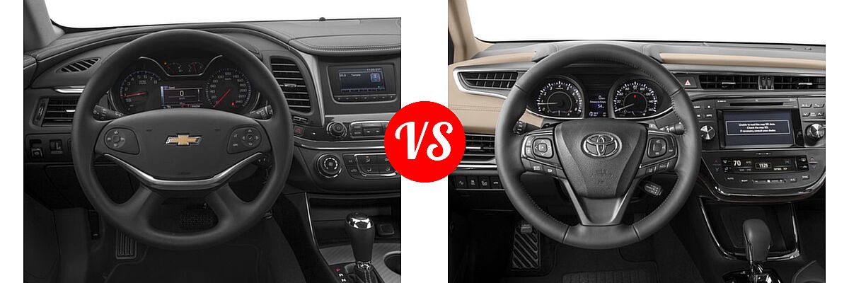 2016 Chevrolet Impala Sedan LS vs. 2016 Toyota Avalon Sedan Limited - Dashboard Comparison