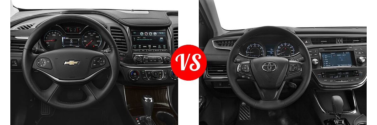 2016 Chevrolet Impala Sedan LT vs. 2016 Toyota Avalon Sedan Touring / XLE / XLE Plus / XLE Premium - Dashboard Comparison