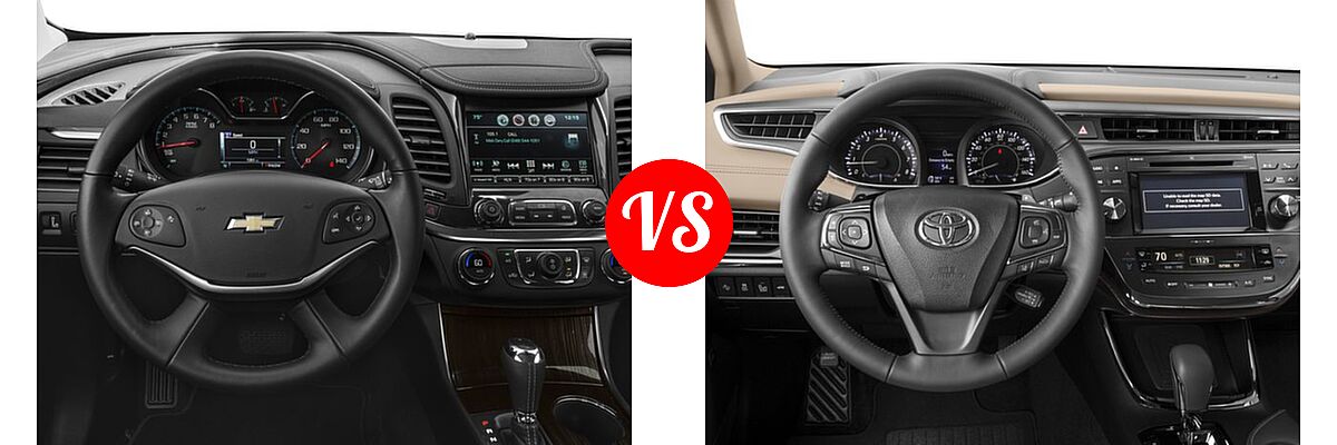 2016 Chevrolet Impala Sedan LT vs. 2016 Toyota Avalon Sedan Limited - Dashboard Comparison