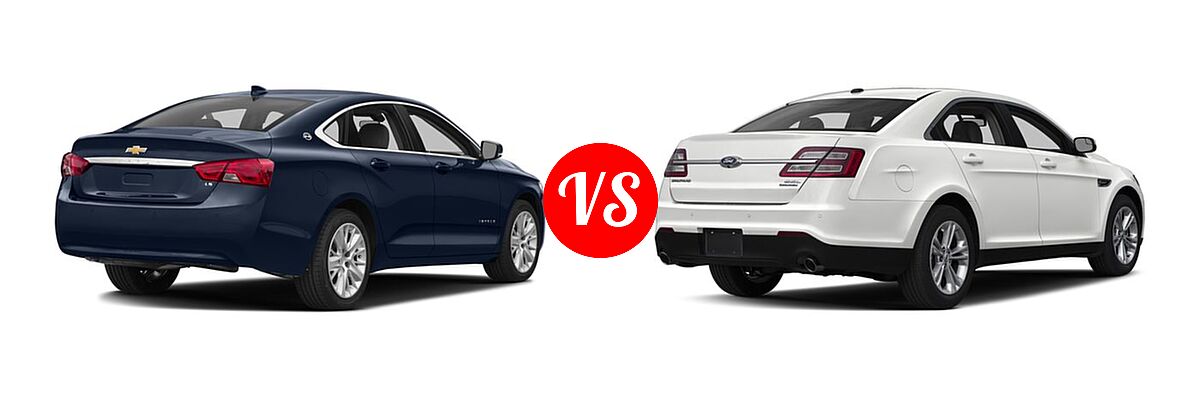 2016 Chevrolet Impala Sedan LS vs. 2016 Ford Taurus Sedan Limited / SE / SEL - Rear Right Comparison