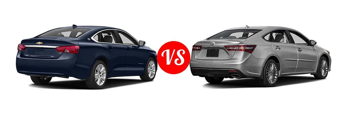 2016 Chevrolet Impala Sedan LS vs. 2016 Toyota Avalon Sedan Limited - Rear Right Comparison
