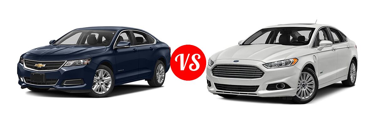 2016 Chevrolet Impala Sedan LS vs. 2016 Ford Fusion Energi Sedan SE Luxury / Titanium - Front Left Comparison