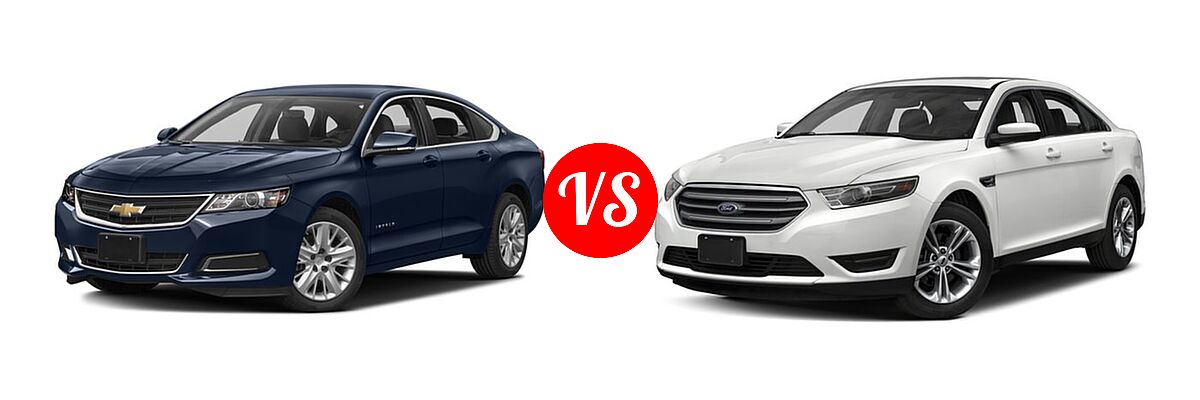 2016 Chevrolet Impala Sedan LS vs. 2016 Ford Taurus Sedan Limited / SE / SEL - Front Left Comparison