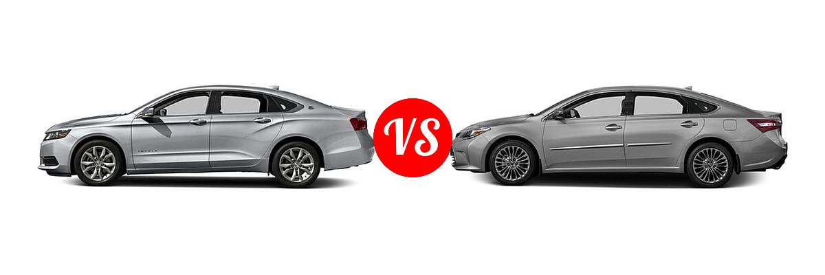 2016 Chevrolet Impala Sedan LT vs. 2016 Toyota Avalon Sedan Limited - Side Comparison