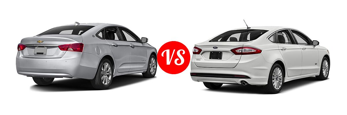 2016 Chevrolet Impala Sedan LT vs. 2016 Ford Fusion Energi Sedan SE Luxury / Titanium - Rear Right Comparison