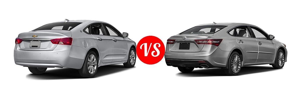 2016 Chevrolet Impala Sedan LT vs. 2016 Toyota Avalon Sedan Limited - Rear Right Comparison