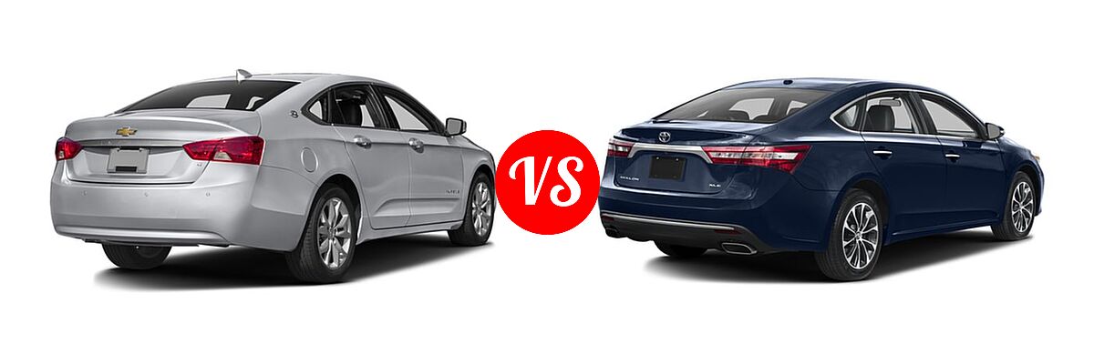 2016 Chevrolet Impala Sedan LT vs. 2016 Toyota Avalon Sedan Touring / XLE / XLE Plus / XLE Premium - Rear Right Comparison
