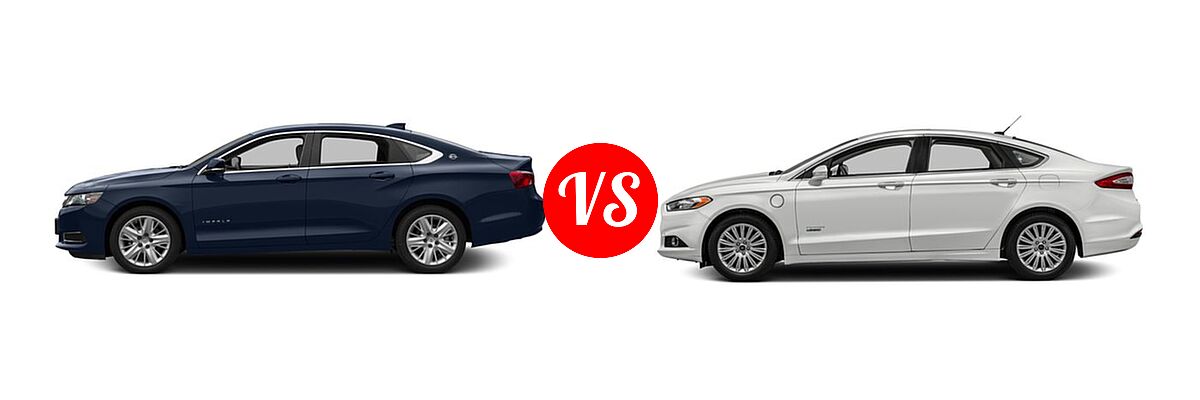 2016 Chevrolet Impala Sedan LS vs. 2016 Ford Fusion Energi Sedan SE Luxury / Titanium - Side Comparison