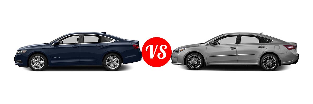 2016 Chevrolet Impala Sedan LS vs. 2016 Toyota Avalon Sedan Limited - Side Comparison