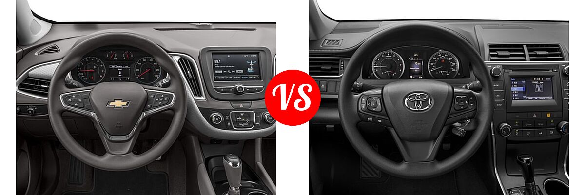 2016 Chevrolet Malibu Sedan L / LS vs. 2016 Toyota Camry Sedan LE / XLE - Dashboard Comparison