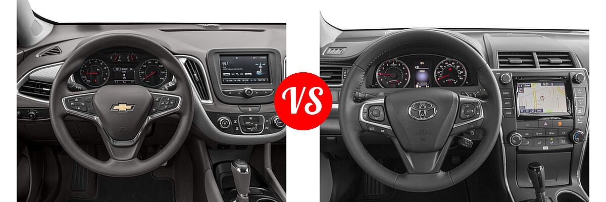 2016 Chevrolet Malibu Sedan L / LS vs. 2016 Toyota Camry Sedan SE / SE w/Special Edition Pkg / XSE - Dashboard Comparison