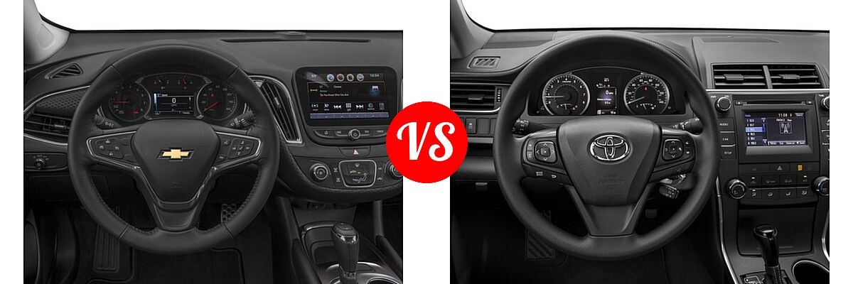 2016 Chevrolet Malibu Sedan LT vs. 2016 Toyota Camry Sedan LE / XLE - Dashboard Comparison