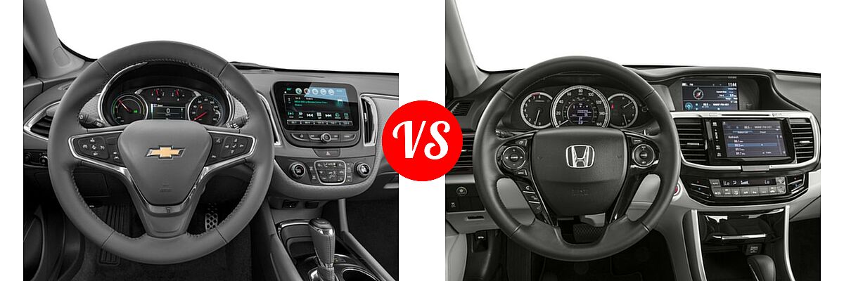 2016 Chevrolet Malibu Sedan Hybrid Hybrid vs. 2016 Honda Accord Sedan EX-L - Dashboard Comparison